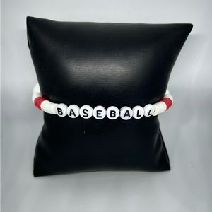 Baseball (Sport) Heishi Bracelet